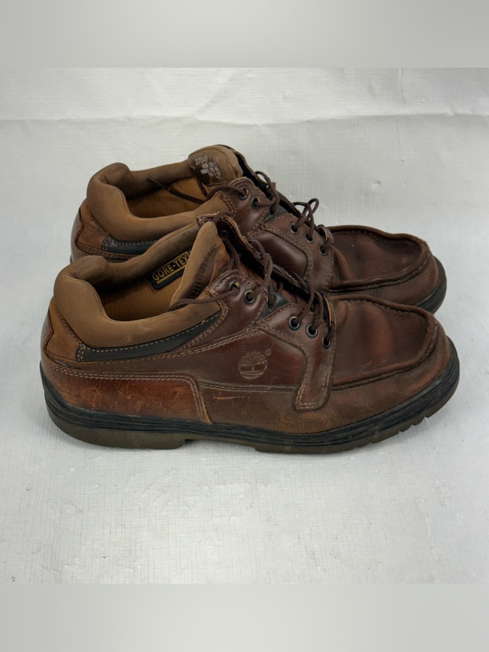 Timberland Mens Leather Gore-Tex Waterproof Moc Toe Boots Brown 9.5 W